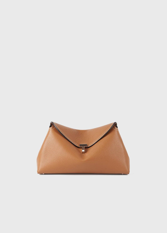 T-Lock Pebbled Leather Shoulder Bag