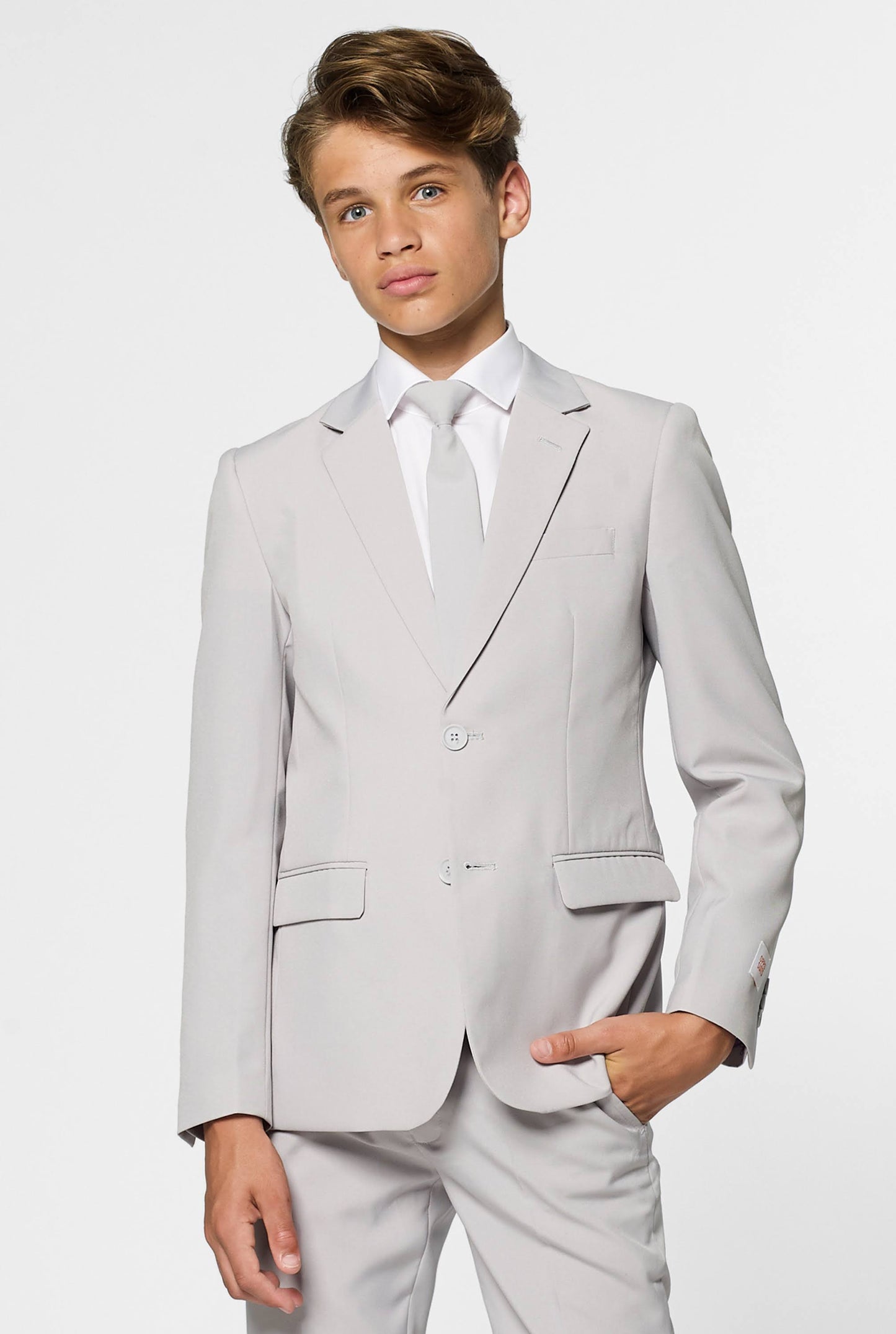 Teen Boys Suit - Groovy Grey - Size: 14