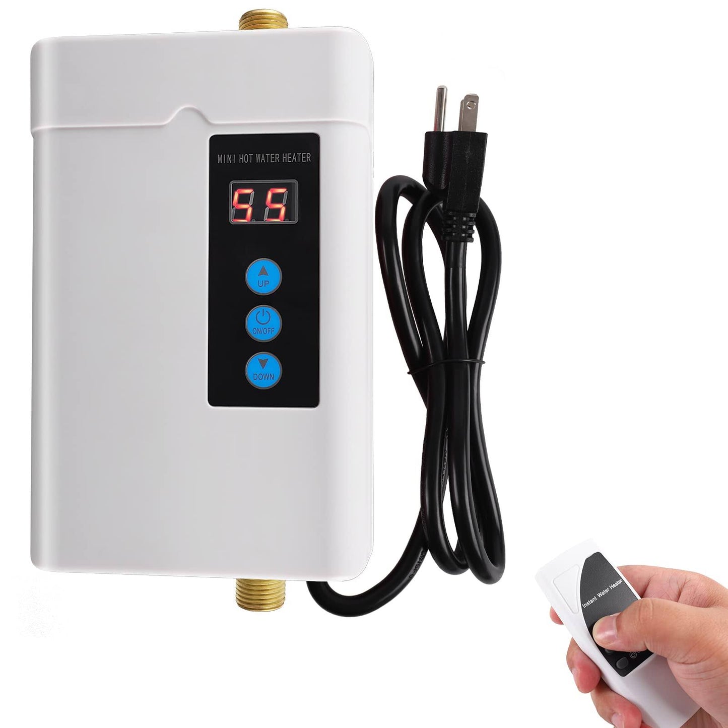 Tankless Water Heater, Small Mini 110v With Remote Control Operation,Constant Temperature Heating For Kitchen And Bathroom, Lcd Touch