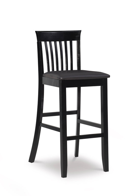 Torino Wood Mission Back 31" Bar Stool In Black