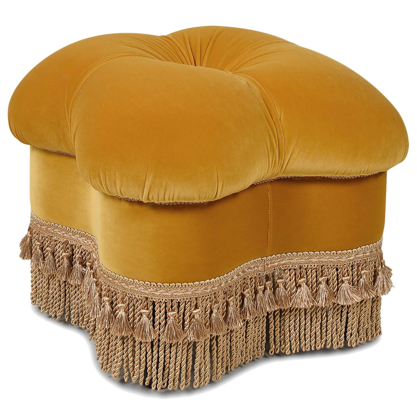 Taylor Ellen Navy Blue Hand Tufted Ottoman