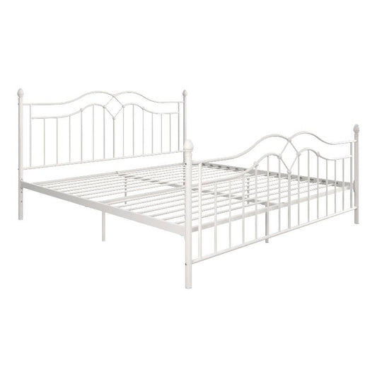 Tatiana White Metal Bed King - De35132