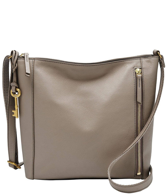 Tara Leather Crossbody Bag - Graystone