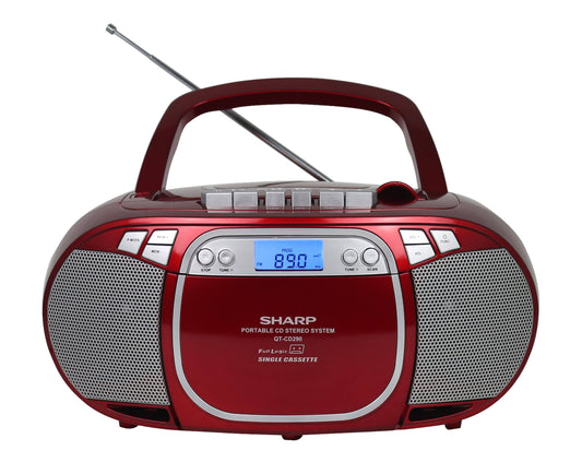 Top-Loading Cd Mp3 Cassette Boombox With Am/Fm Radio Black