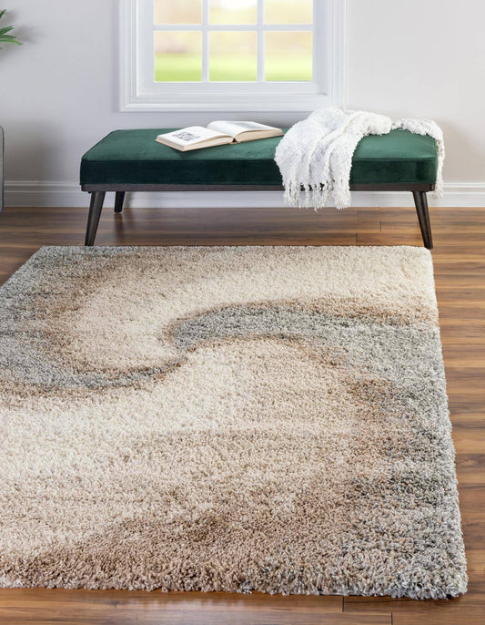 Touch Shag Sage Green 5 Ft Square Square Area Rug