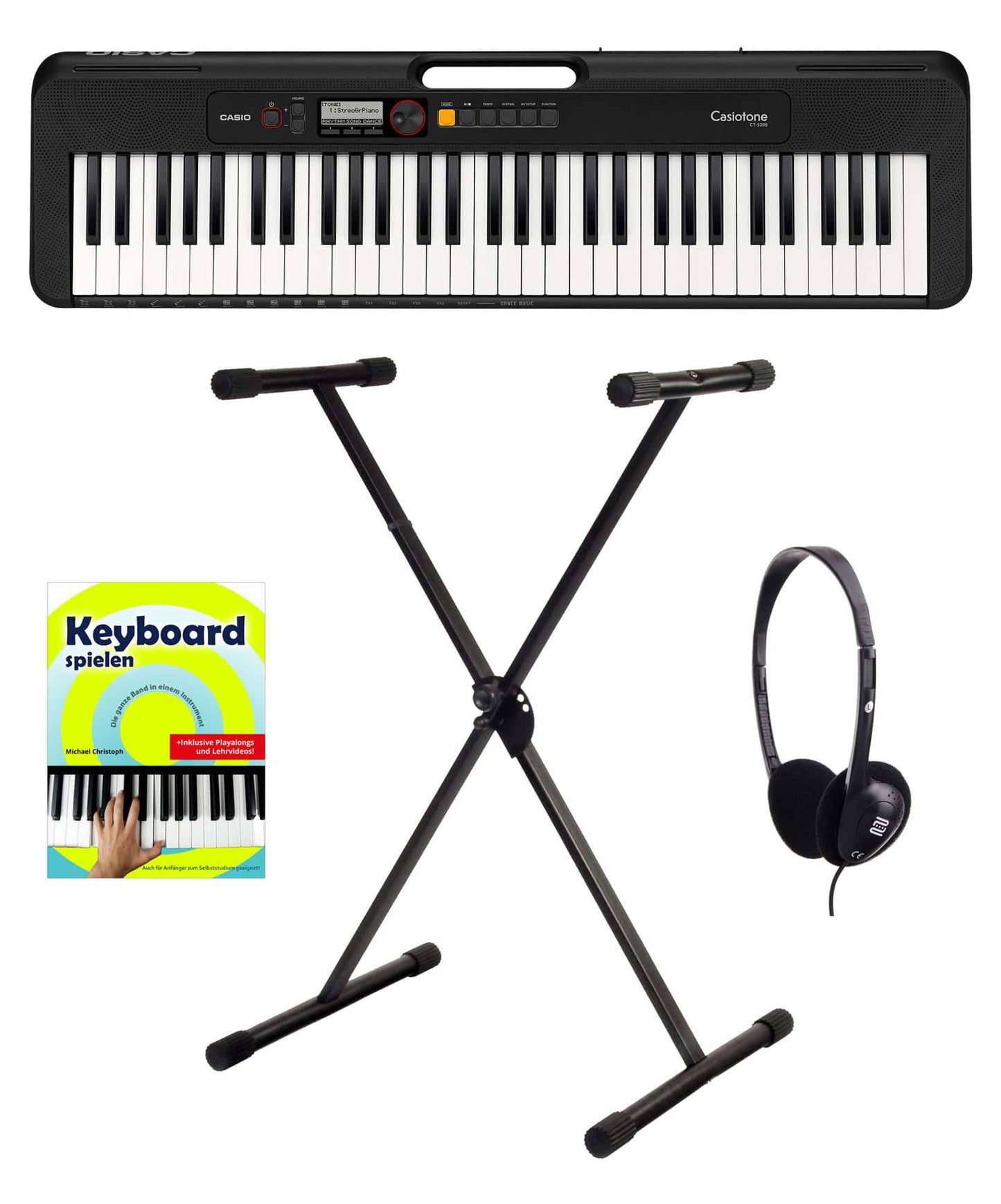 tone Ct-S200 Keyboard With Stand And Bench Black