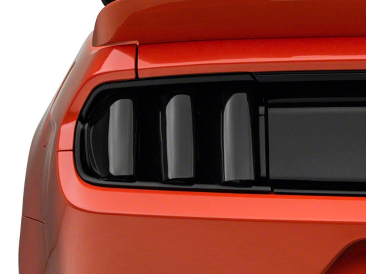 Tail Light Covers; Smoked Compatible With 15-17 Mustang; 18-20 Mustang Gt350