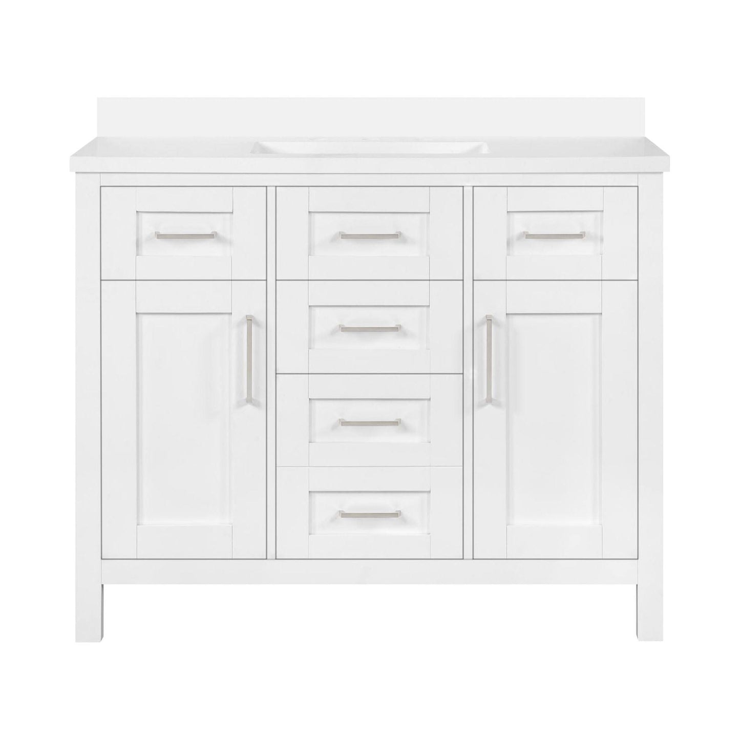 Tahoe Iii 42 In. Dove Grey Bathroom Vanity With Power Bar, Gray