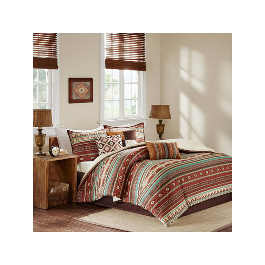 Taos 7 Piece Comforter Set - Queen - Spice