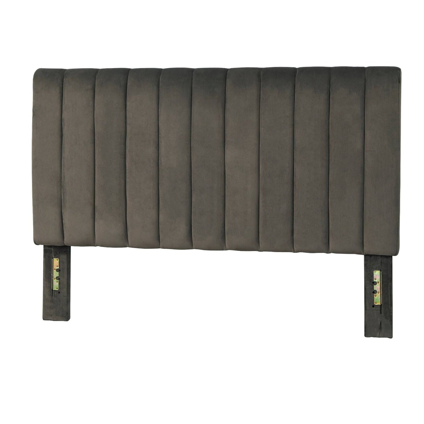 Teagan Queen Channel Upholstered Headboard - Taupe