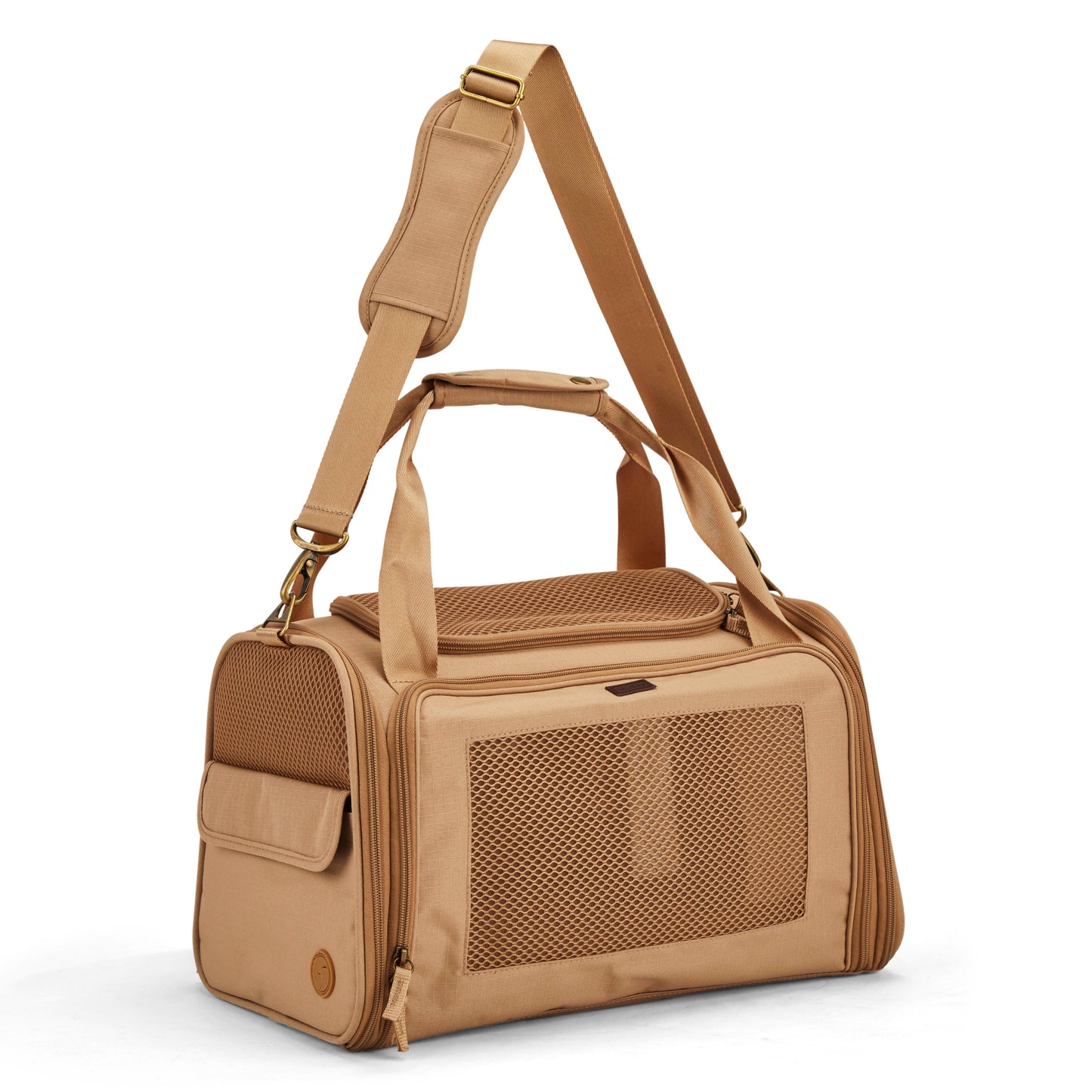 Tan Fold-Out Pet Carrier, Small