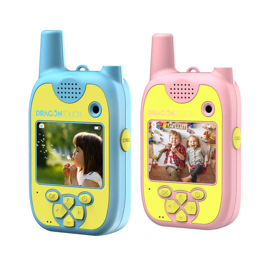 Touch Walkie Talkies Kids Camera, Talkiecam Multifunctional 1080p Digital Video Camera Toy With Built-In Games, Backlit Lcd, Flashlight For 3