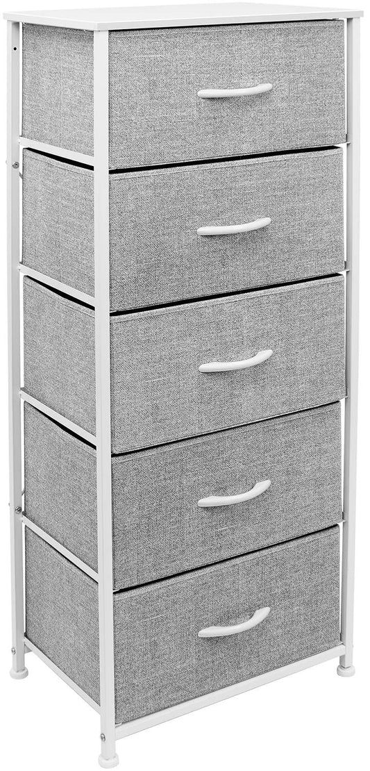 Tall Dresser With 5 Drawers ,Black