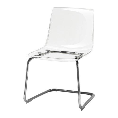 Tobias Chair Clear Chrome Plated Silver