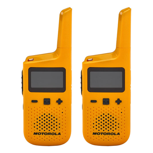 Talkabout T380 Rechargeable Two-Way Radio, Yellow, 2-Pack