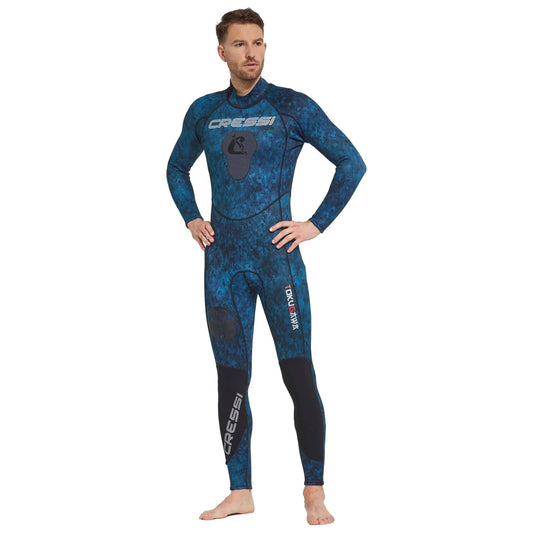 Tokugawa Nylon 3mm Wetsuit - Camo Blue - 2xl