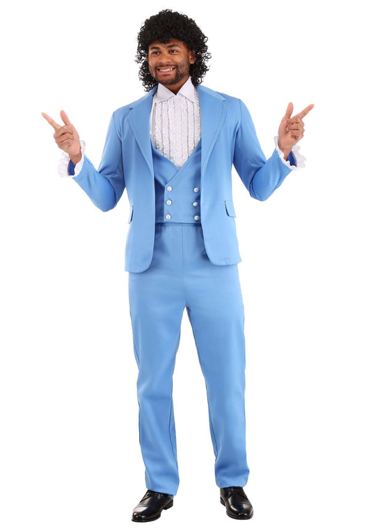 To America Randy Watson Costume, Men's, Size: Medium, Blue