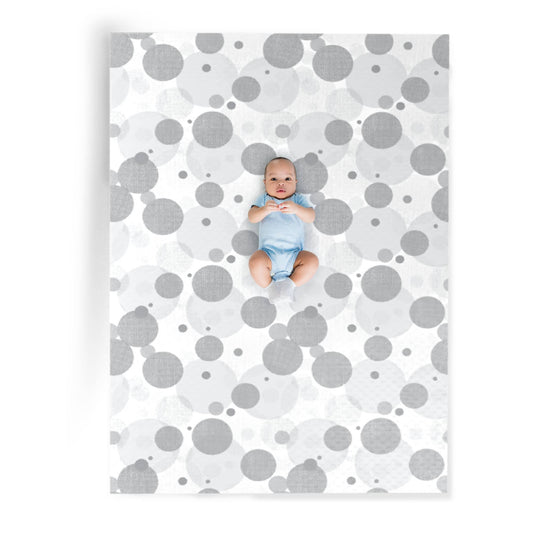 Toys Grey & White - Gelli Mat - Luxury Foam Baby Play Mat - Extra Large - Double Sided Neutral Print - Water-Resistant, Non-Toxic, Hypoallergenic - Use