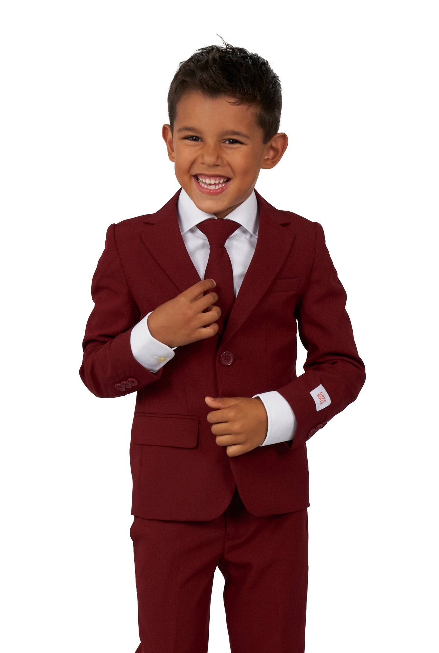 Teen Boys Suit - Blazing Burgundy - Red - Size: 16