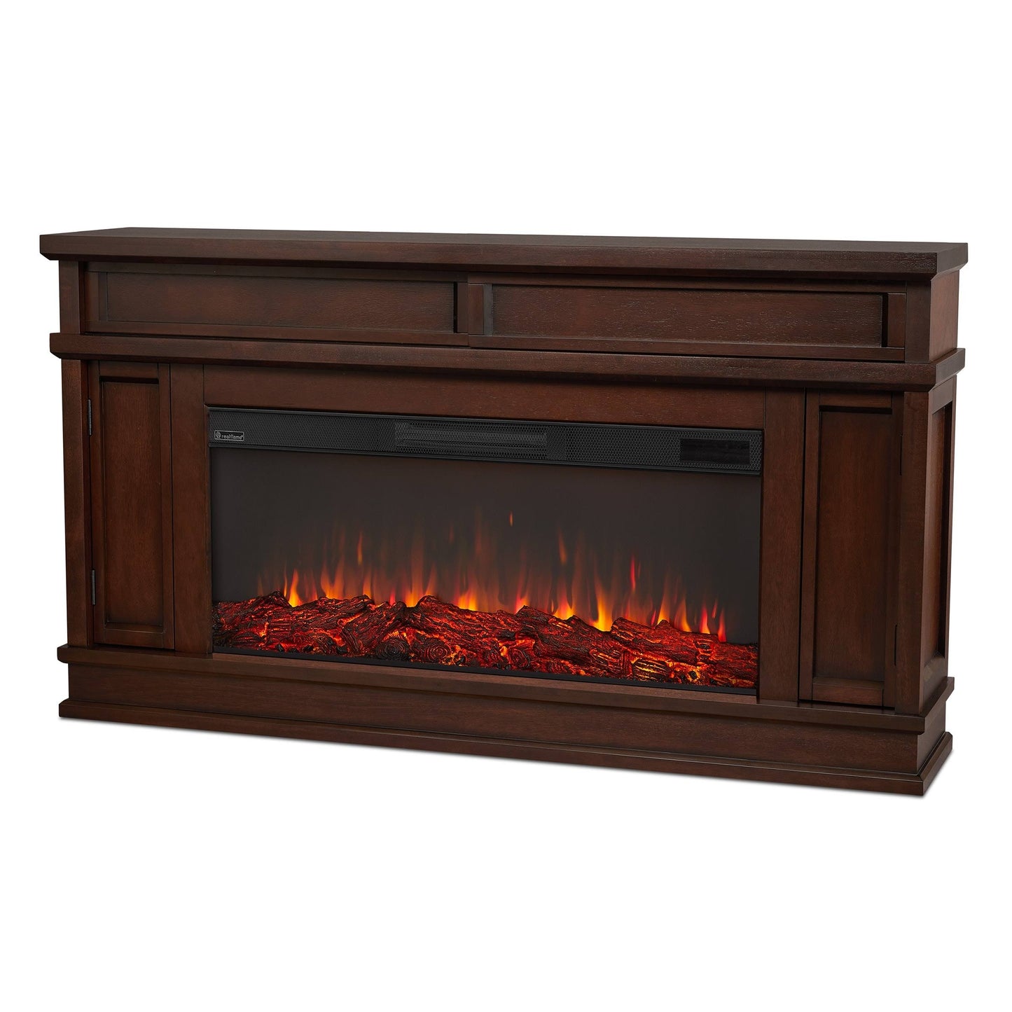 Torrey Fireplace Tv Stand, Dark Walnut