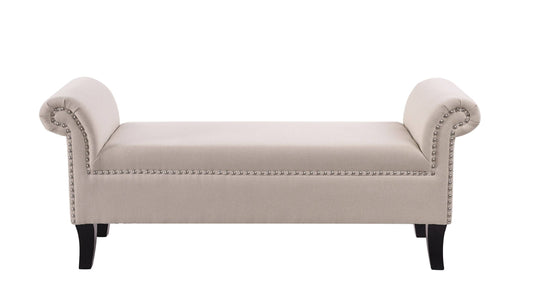 Taylor Kathy Roll Arm Entryway Accent Bench - Sky Neutral