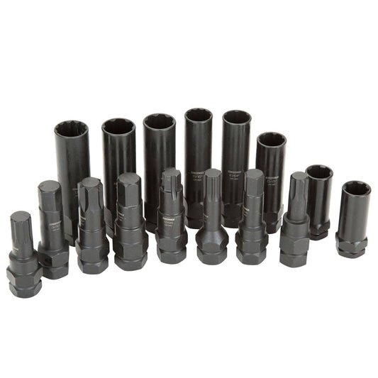 Tools 24447 16-Piece Locking Master Lug Key Set