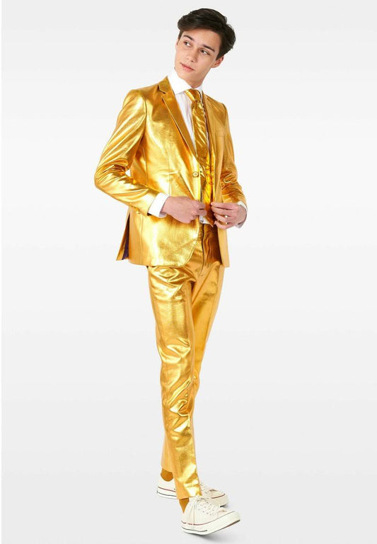 Teen Boys Suit - Groovy Gold - Size: 12