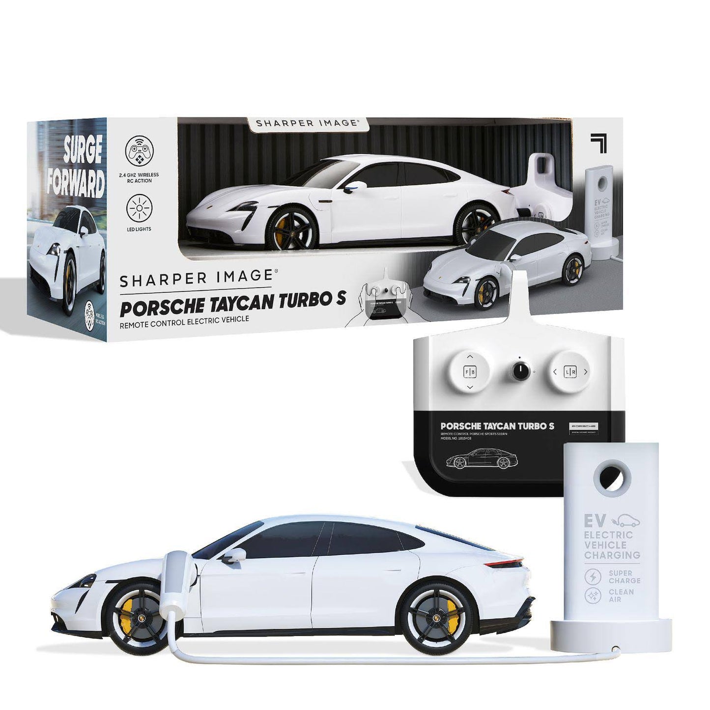 Toy R/C Porsche Taycan Turbo S 1:20 Toy Car, White