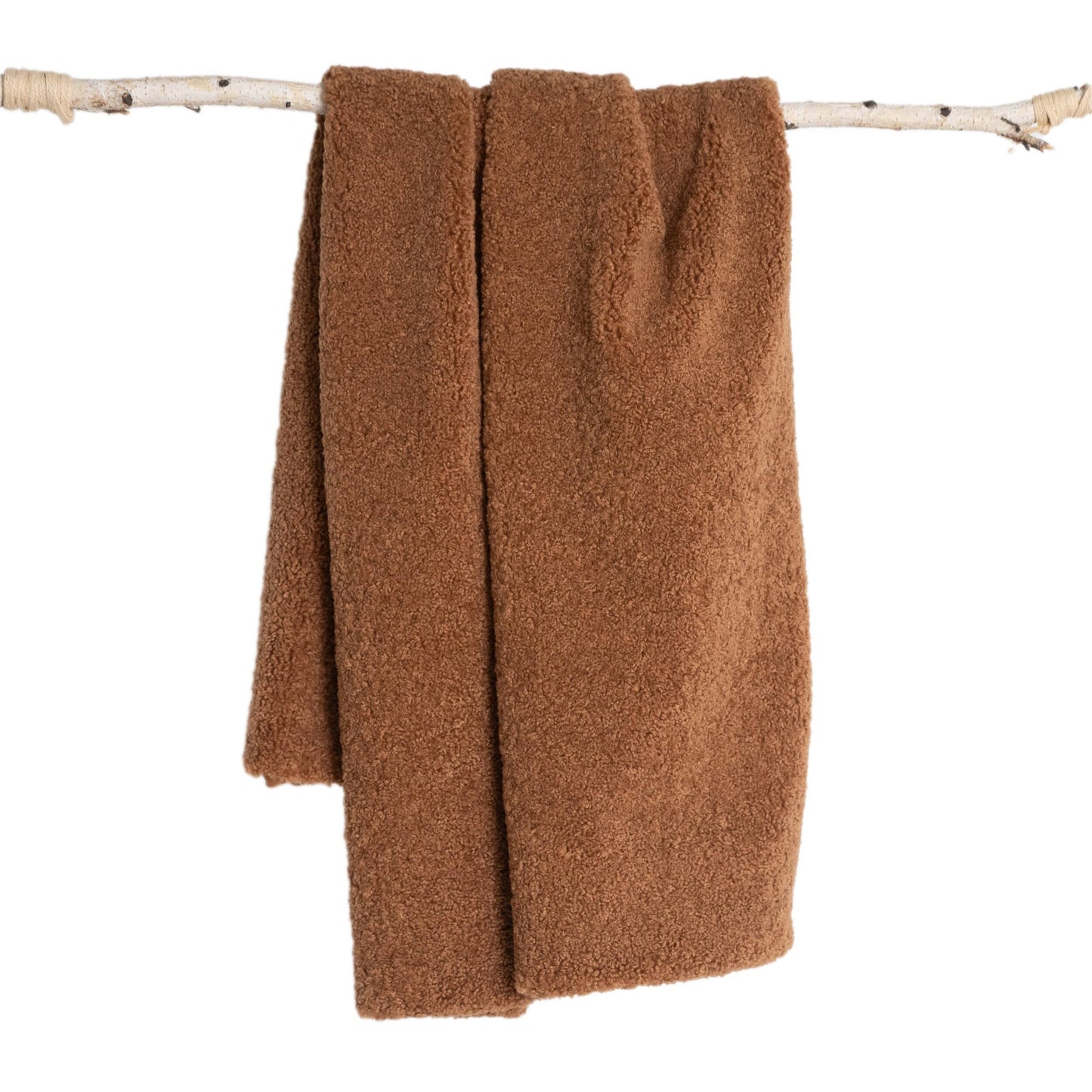 Teddy Sherpalux Throw - Copper Brown