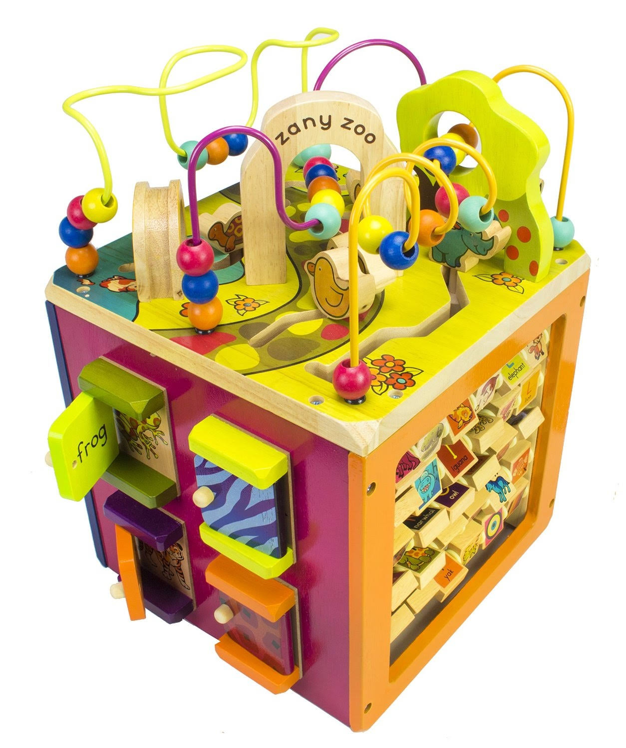 Toys Zany Zoo Wooden Activity Cube