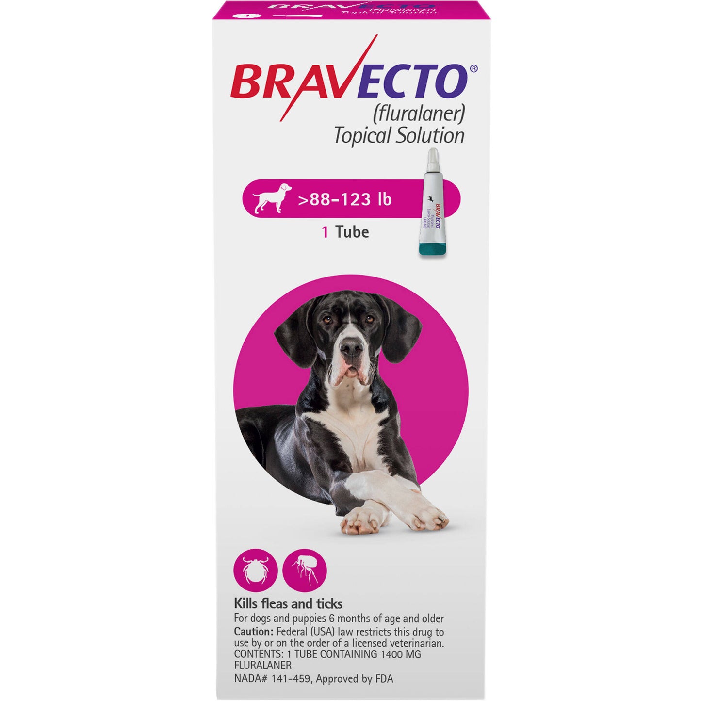 Topical Solution For Dogs - 88-123 Lbs (1 Tube)