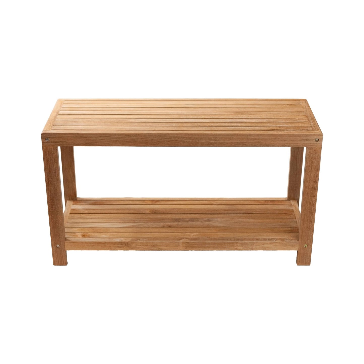 Teak Bali 35" Natural Spa Bench W/Shelf - Be11-35